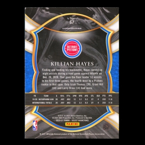 Killian Hayes RC 2021 Select Concourse Rookie Pistons