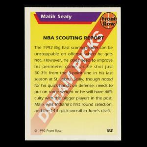 Malik Sealy 1992 Front Row Red Storm | Pacers