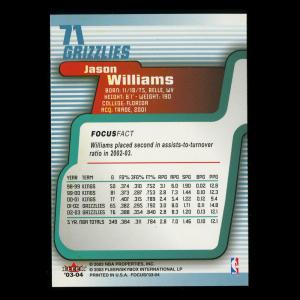 Jason Williams 2003-04 Fleer Focus Grizzlies