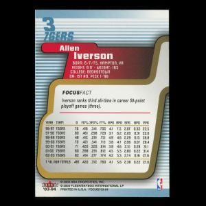 Allen Iverson 2003-04 Fleer Focus 76ers