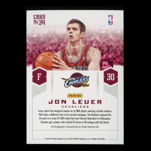 Jon Leuer 2012-13 Prestige Prestigious Picks Signatures Cavaliers