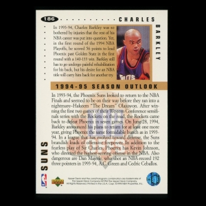 Charles Barkley 1994-95 Collector's Choice Silver Signature Tip Offs Suns