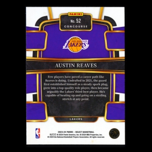 Austin Reaves 2023-24 Select Blue Lakers