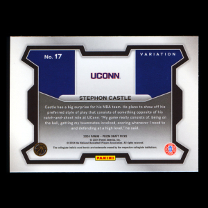 Stephon Castle RC 2024-25 Panini Prizm Draft Picks Variation Rookie Huskies