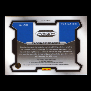 Zaccharie Risacher RC 2024-25 Panini Prizm Draft Picks Variation Green France