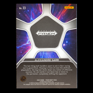 Alexandre Sarr RC 2024-25 Panini Prizm Draft Picks Deep Space Rookie Wildcats