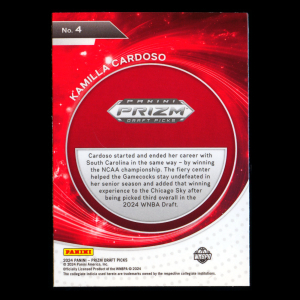 Kamilla Cardoso RC 2024-25 Prizm Draft Picks Student Orientation Gamecocks