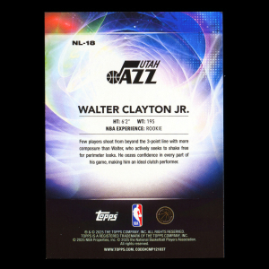 Walter Clayton Jr. RC 2025-26 Topps No Limit Rookie Jazz