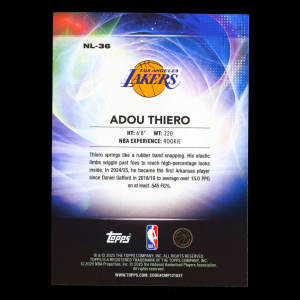 Adou Thiero RC 2025-26 Topps No Limit Rookie Lakers