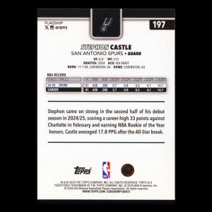 Stephon Castle 2025-26 Topps All-Rookie Team Spurs