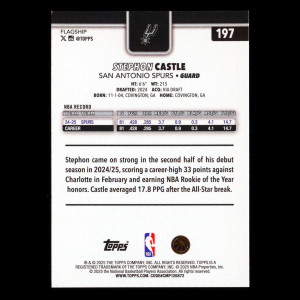 Stephon Castle 2025-26 Topps All-Rookie Team Spurs