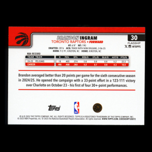Brandon Ingram 2025-26 Topps Rainbow Foil Raptors