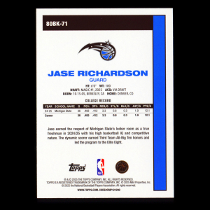 Jase Richardson RC 2025-26 Topps '80-81 Topps Retro Rookie Magic