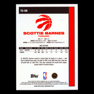 Scottie Barnes 2025-26 Topps '80-81 Topps Chrome Raptors