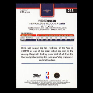 Derik Queen RC 2025-26 Topps Rookie Pelicans
