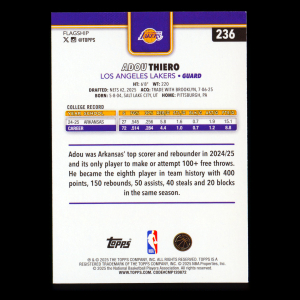 Adou Thiero RC 2025-26 Topps Rookie Lakers