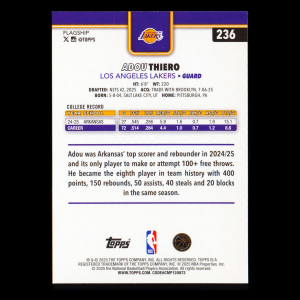 Adou Thiero RC 2025-26 Topps Rookie Lakers