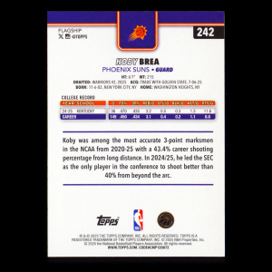 Koby Brea RC 2025-26 Topps Rookie Suns