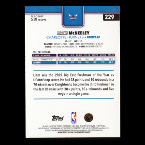 Liam McNeeley RC 2025-26 Topps Rookie Hornets
