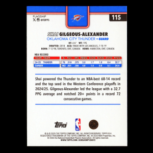 Shai Gilgeous-Alexander 2025-26 Topps Thunder