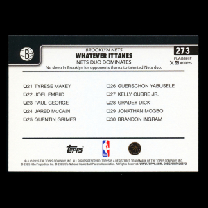 Cameron Johnson 2025-26 Topps Checklist Nets