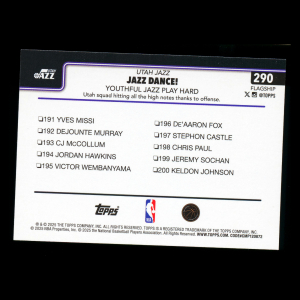 Kyle Filipowski RC 2025-26 Topps Checklist Rookie Jazz