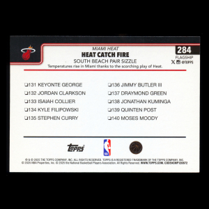 Tyler Herro 2025-26 Topps Checklist Heat