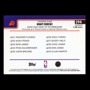 Devin Booker 2025-26 Topps Checklist Suns