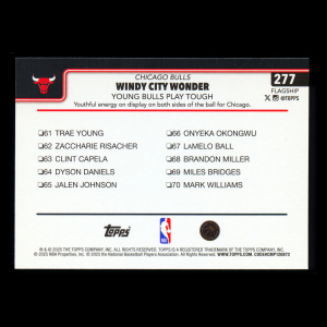 Josh Giddey 2025-26 Topps Checklist Bulls