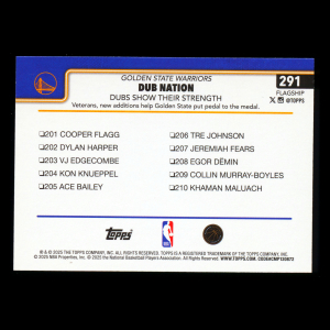Stephen Curry 2025-26 Topps Checklist Warriors