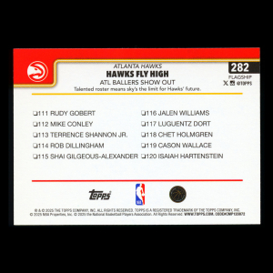 Trae Young 2025-26 Topps Checklist Hawks