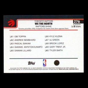 RJ Barrett 2025-26 Topps Checklist Raptors