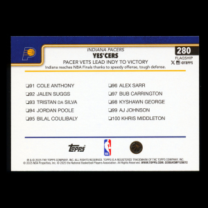 Tyrese Haliburton 2025-26 Topps Checklist Pacers