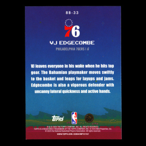 VJ Edgecombe RC 2025-26 Topps 8-Bit Ballers Rookie 76ers