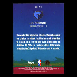 Ja Morant 2025-26 Topps 8-Bit Ballers Grizzlies