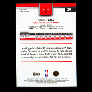 Lonzo Ball 2025-26 Topps Diamante Bulls