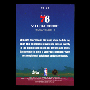 VJ Edgecombe 2025-26 Topps 8-Bit Ballers Blue Holo Foil 76ers