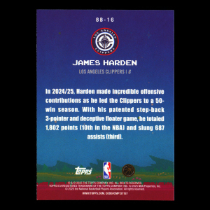 James Harden 2025-26 Topps 8-Bit Ballers Clippers