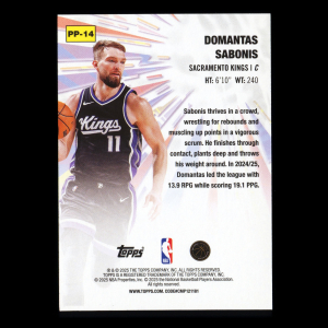 Domantas Sabonis 2025-26 Topps Power Players Kings