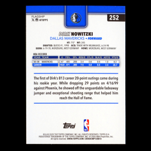 Dirk Nowitzki 2025-26 Topps Diamante Mavericks