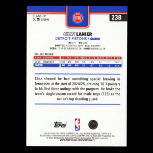Chaz Lanier RC 2025-26 Topps Rookie Pistons
