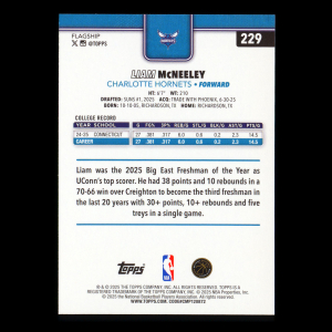 Liam McNeeley RC 2025-26 Topps Rookie Hornets
