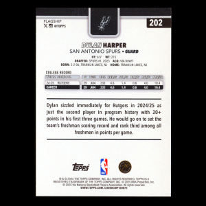 Dylan Harper RC 2025-26 Topps Rookie Spurs