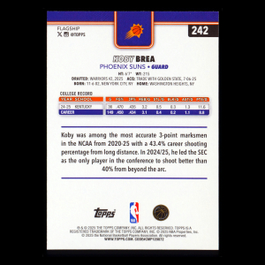 Koby Brea RC 2025-26 Topps Rookie Suns