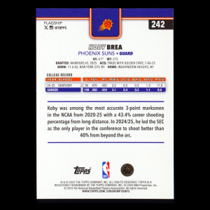 Koby Brea RC 2025-26 Topps Rookie Suns