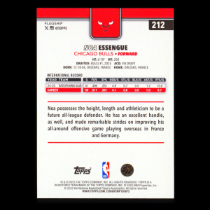 Noa Essengue RC 2025-26 Topps Rookie Bulls
