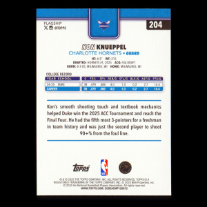Kon Knueppel RC 2025-26 Topps Rookie Hornets