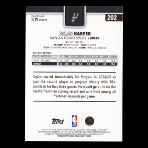 Dylan Harper RC 2025-26 Topps Rookie Spurs