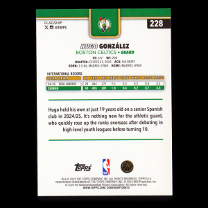 Hugo Gonzlez RC 2025-26 Topps Rookie Celtics