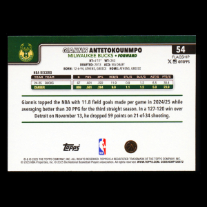 Giannis Antetokounmpo 2025-26 Topps Bucks